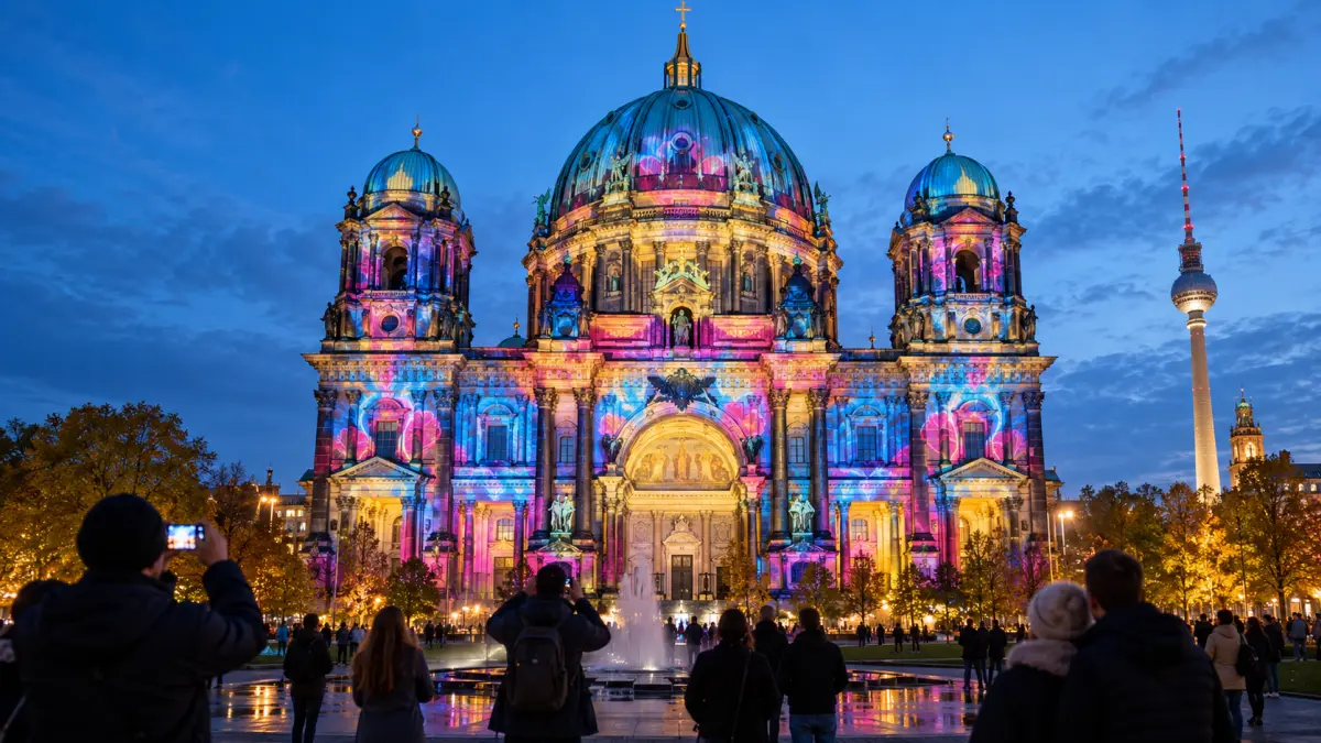 Festival of Lights, Berlin, Colours of Love, Berliner Dom, Brandenburger Tor, Fernsehturm,